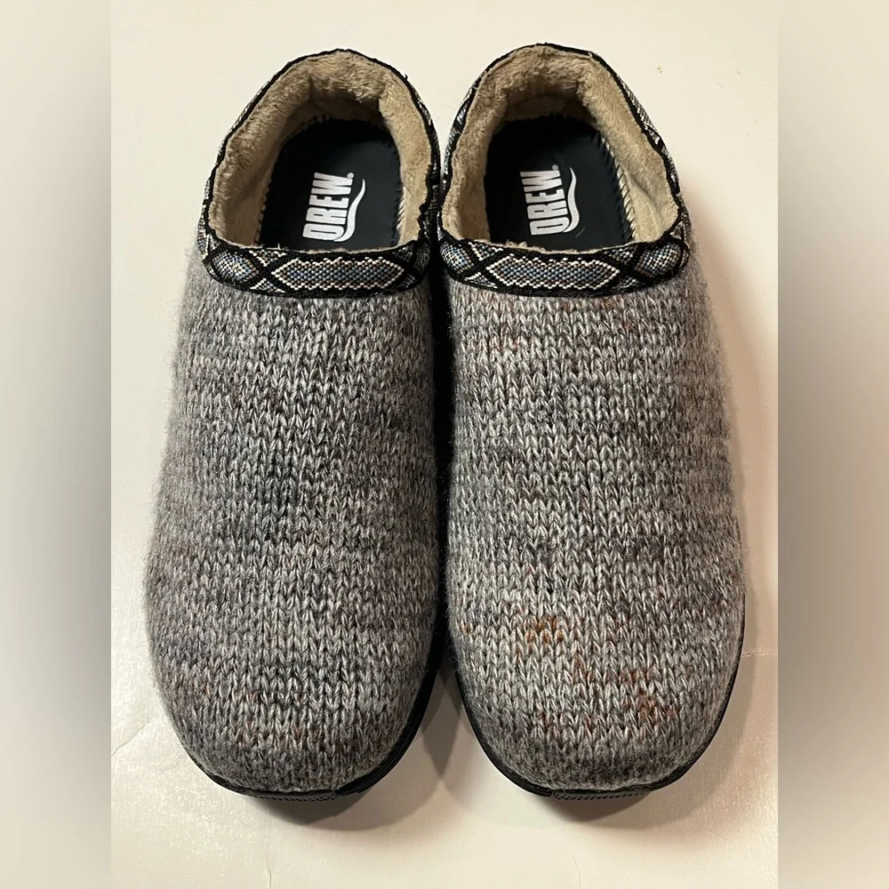 Men’s DREW Shoes Relax Slippers Woven Fabric Slip Resistant- Grey Woven - Sz 11